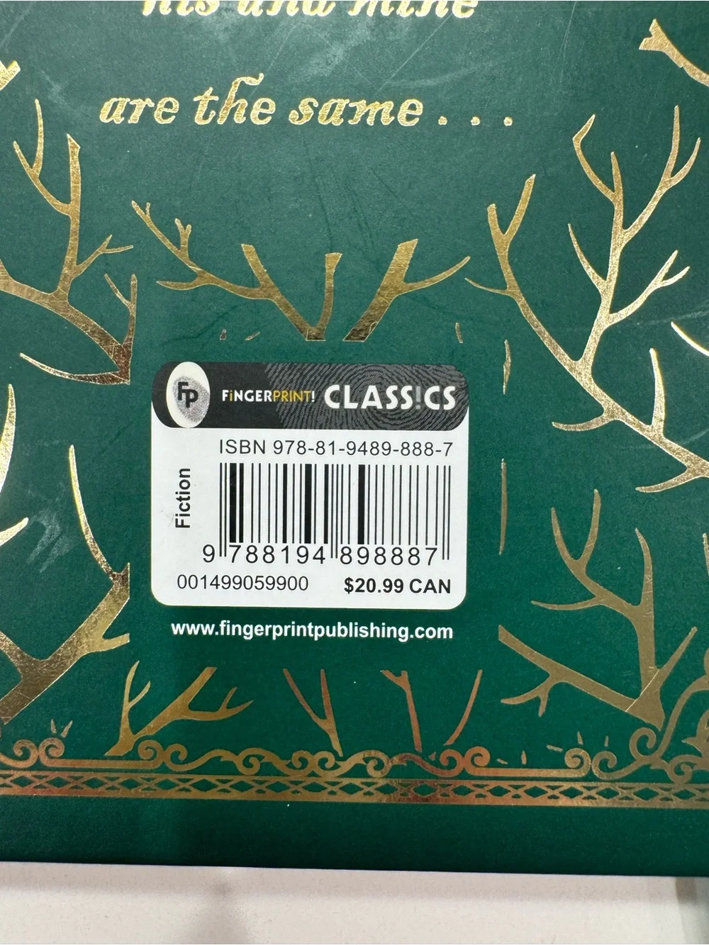 Fingerprint! Classics Wuthering Heights Emily Brontë Hardcover